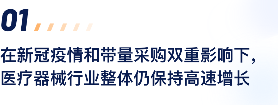 在新冠疫情和带量采购双沉影响下，医疗器械行业整体仍维持高速增长.png